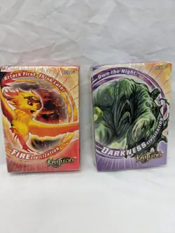 Lot Of (2) Kaijudo Fire And Dark 40 Card Decks Sealed - Image 1