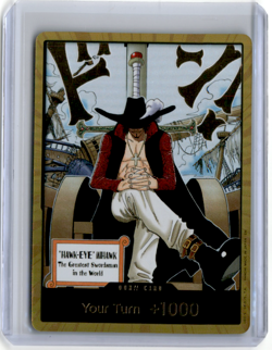 OP14 Gold DON!! Card Hawk Eye Mihawk The Azure Seas Seven One Piece CCG ENGLISH - Image 1