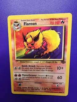 FLAREON #19/64 JUNGLE UNLIMITED RARE NON-HOLO 1999 POKEMON TCG - Image 1