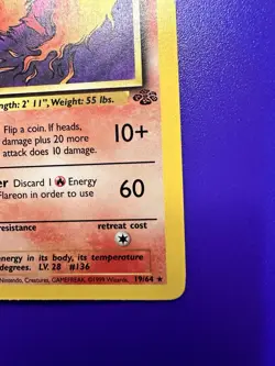 FLAREON #19/64 JUNGLE UNLIMITED RARE NON-HOLO 1999 POKEMON TCG - Image 3