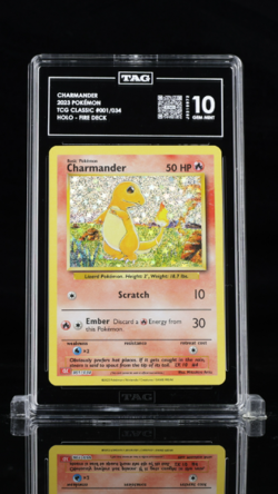 2023 POKEMON CLC-TRADING CARD GAME CLASSIC #001 CHARMANDER TAG 10 - Image 1