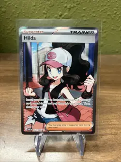 Pokemon TCG Hilda Full Art Ultra Rare White Flare Holo Card 164/086 - Image 1