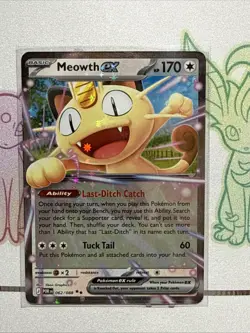 Pokemon Meowth EX 062 Holo Card Basic 170 HP - Image 1