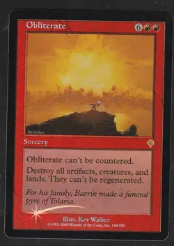 Magic the Gathering OBLITERATE #156/350 Invasion Foil Rare Red 2000 M Unplayed - Image 1