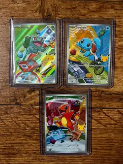 Pokemon First Partner Illustration Collection Series 1 - Kanto Starter Set GEN 1 - Image 1