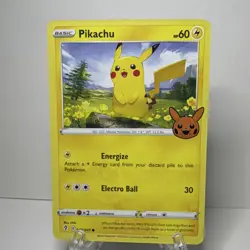 Pokemon Pikachu 049/203 Trick or Trade Promo Regular English 60HP Card - Image 1