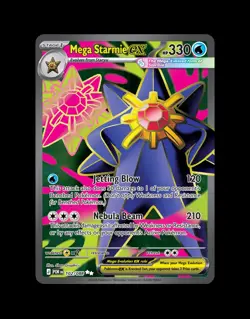Mega Starmie EX Full Art Holo Psychic Pokemon TCG Card 102/088 English - Image 1