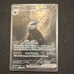 Pokemon Excadrill EX 168/086 Sv: Black Bolt 270 HP Holo Special Illustration Ra… - Image 1