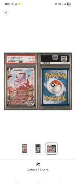 Pokemon Fusion Strike FA Espeon VMAX Secret Alt Art 270/264 PSA 10 GEM MINT - Image 3