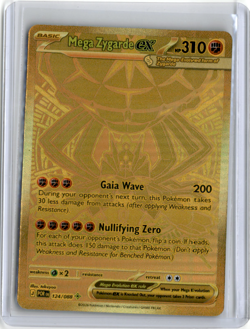 Pokemon TCG Mega Zygarde EX Gold Full Art Holo POR 124/088 Hyper Rare Gold - Image 1