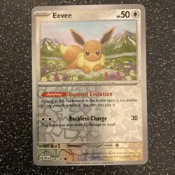Pokemon Card Eevee Surging Sparks Reverse Holo 143/191 Near Mint - Image 1