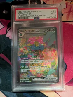 Pokemon Venusaur EX 198/165 Scarlet & Violet 151 Special Illustration Rare PSA 9 - Image 1