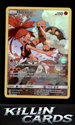 Torkoal (Secret) 237/236 Pokemon Secret Rare SM - Cosmic Eclipse Card NM - Image 1