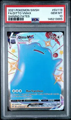 PSA 10 DITTO VMAX SV119 SHINING FATES SHINY VAULT SWORD & SHIELD POKEMON - Image 1