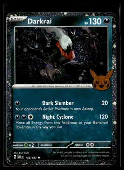 2023 Sword & Shield Series - Trick or Trade Darkrai Rare #136 - Image 1