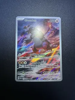 Pokemon TCG Groudon Illustration Rare Paradox Rift 199/182 NM - Image 1