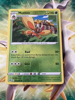 Pokemon TCG Mothim Sword & Shield: Brilliant Stars 011/172 Reverse Holo Rare-NM - Image 1