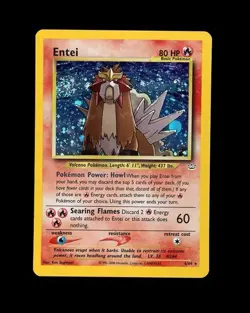 2001 Pokemon NEO REVELATION ENTEI HOLO (SWIRL) 6/64 RARE! MP + - Image 1
