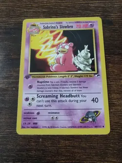 Pokemon Gym Heroes 1st Edition Sabrina's Slowbro 60/132 - Image 1