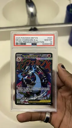 Pokemon Mega Charizard X ex 023 Me: Mega Evolution Promo Holo PSA 10 - Image 2