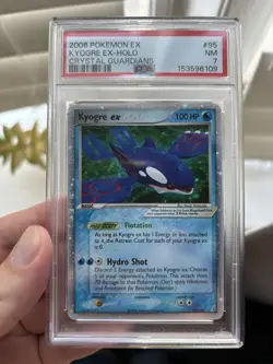 Pokemon Kyogre EX Holo PSA 7 Crystal Guardians Series - Image 1