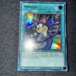 Yugioh Mimicat DLCS-EN078 Ultra Rare 1st Ed GOLD NM - Image 1