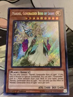 Yugioh! Mardel, Generaider Boss of Light - 1st Ed Secret Rare - MYFI-EN027 - NM - Image 1