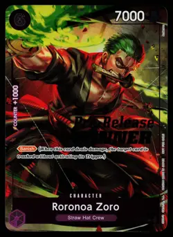 Roronoa Zoro - P-045 - NM - Pre-release Winner - Promo - One Piece - OP1-43 - Image 1