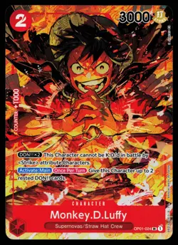 Monkey D Luffy - OP01-024 - NM - Parallel - Alternate Art - One Piece - OP1-32 - Image 1