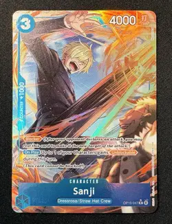 Sanji OP15-047 Alt Art One Piece Card Game Adventure on Kami's Island English - Image 1