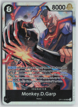 One Piece TCG Monkey.D.Garp SR OP11-095 A Fist of Divine Speed English - Image 1