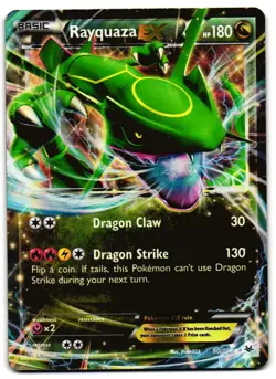 Rayquaza EX 60/108 - Roaring Skies Rare EX Pokemon TCG Holo - DMG Card - Image 1