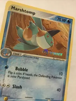 2003 Pokemon Black Star Promo 011 Marshtomp Winner Stamp Card - Image 2