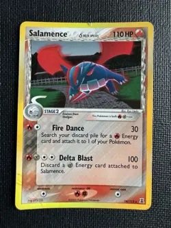 Salamence Delta Species 14/113 EX Pokemon Card HP/DMG - Image 1