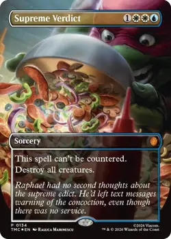 MTG Foil Supreme Verdict (Borderless) 134 Commander: Teenage Mutant Ninja Tur... - Image 1