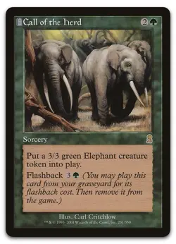 Call of the Herd #231 (LP) Odyssey ODY Magic MTG - Image 1