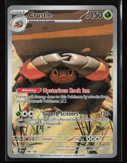 Crustle 186/182 Illustration Rare Destined Rivals Pokemon NM - Image 1