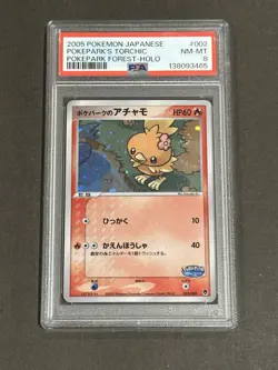 Pokemon Japanese Premium Forest File PokePark's Torchic 002/009 Holo PSA 8 - Image 1