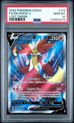 Pokemon Lost Origin Delphox V 173 PSA 10 - Image 1