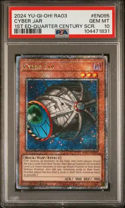 Yugioh - Cyber Jar RA03-EN095 1st Edition Quarter Century Rare PSA 10 GEM MINT - Image 1