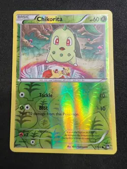 Chikorita 1/122 XY Breakpoint Card Pokemon Reverse Holo 2016 - Image 1