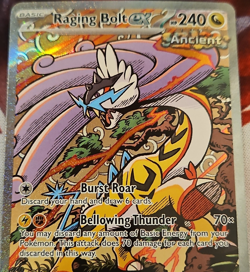 Pokemon Raging Bolt ex Ancient Holo Special Illustration Rare 166/131 Sv - Image 1