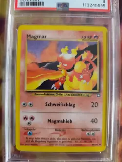 Pokemon Card Magmar Neo Genesis German Rare Vintage 2001 Deutsch PSA 9 - Image 3