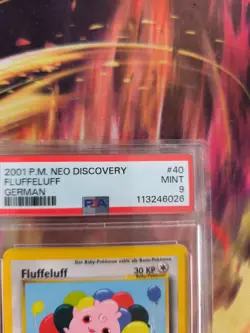 Pokemon Card Fluffeluff Igglypuff Neo Discovery Entdeckung 2001 Deutsch PSA 9 - Image 4