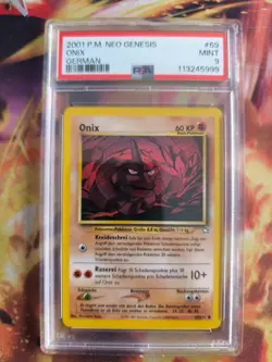 Pokemon Card Onix Neo Genesis 2001 Vintage Wotc Deutsch PSA 9 - Image 2