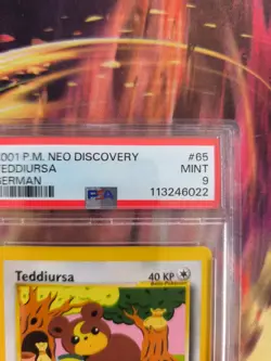 Pokemon Card Teddiursa Neo Discovery Entdeckung 2001 Vintage Deutsch PSA 9 - Image 4
