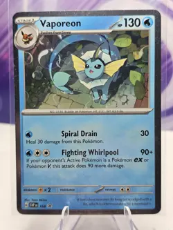 Vaporeon 168 Cosmos Holo SV: Scarlet & Violet Promo Pokemon Card NM - Image 1