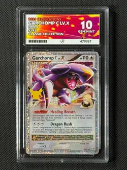 ACE 10 Garchomp C LV.X 145/147 Pokemon Card Celebrations Collection GEM MINT - Image 1