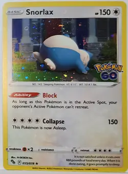 Swirl 🌀 Snorlax Bubble Fart Cosmo Holo Bleed Error Rare Pokemon TCG Stamped ✨ - Image 2