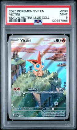 2025 POKEMON SVP PROMO UNOVA VICTINI ILLUSTRATION COLLECTION #208 VICTINI PSA 9 - Image 1
